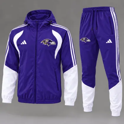 Baltimore Ravens | Premium NFL Game Day Varsity Stripe Tracksuit Set TD
