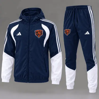 Chicago Bears | Premium NFL Game Day Varsity Stripe Tracksuit Set TD