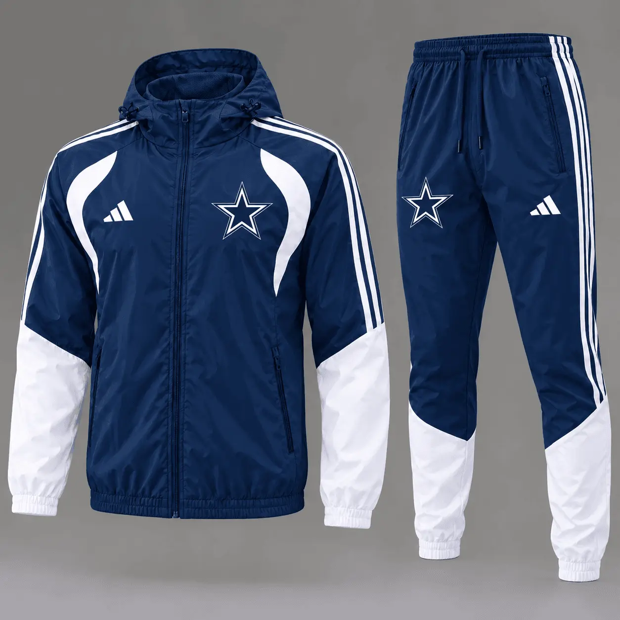 Dallas Cowboys | Premium NFL Game Day Varsity Stripe Tracksuit Set TD