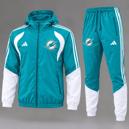 Miami Dolphins | Premium NFL Game Day Varsity Stripe Tracksuit Set TD