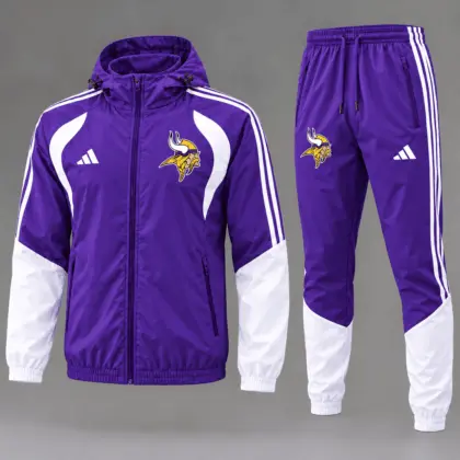 Minnesota Vikings | Premium NFL Game Day Varsity Stripe Tracksuit Set TD