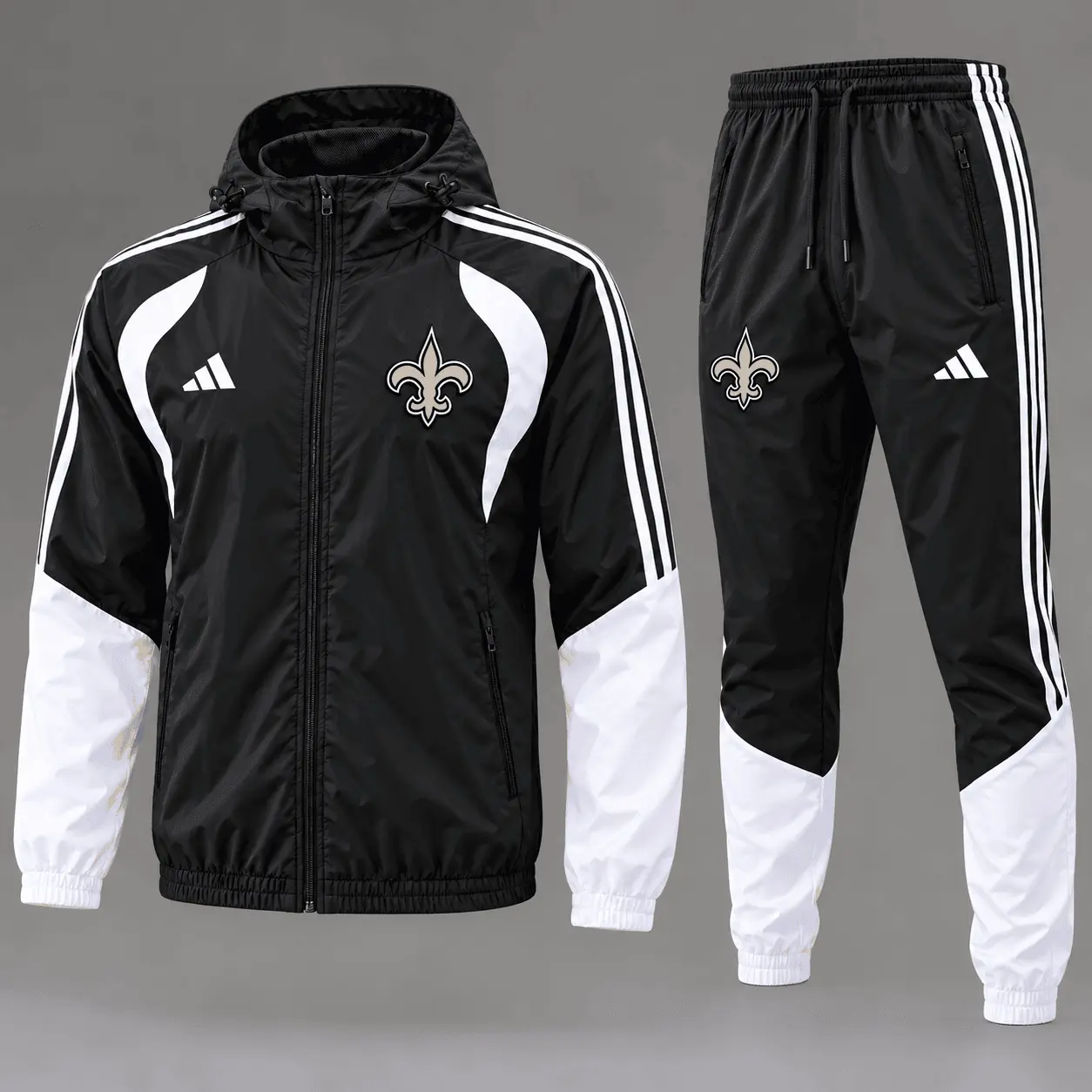 New Orleans Saints | Premium NFL Game Day Varsity Stripe Tracksuit Set TD