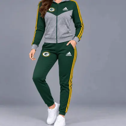 Green Bay Packers | Premium NFL Classic Heritage Zip Hoodie And Jogger Set TD