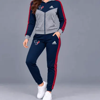 Houston Texans | Premium NFL Classic Heritage Zip Hoodie And Jogger Set TD