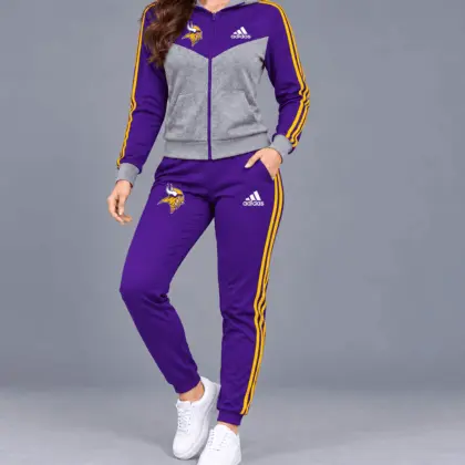 Minnesota Vikings | Premium NFL Classic Heritage Zip Hoodie And Jogger Set TD