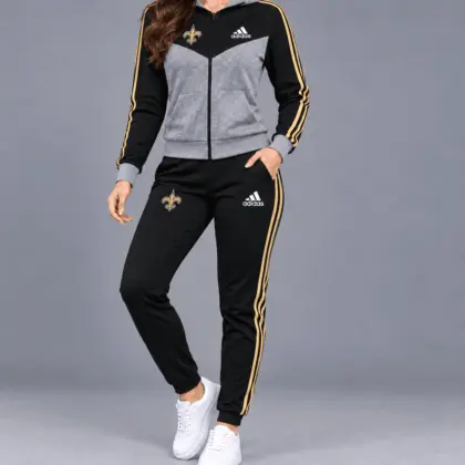 New Orleans Saints | Premium NFL Classic Heritage Zip Hoodie And Jogger Set TD