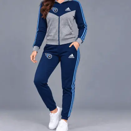 Tennessee Titans | Premium NFL Classic Heritage Zip Hoodie And Jogger Set TD
