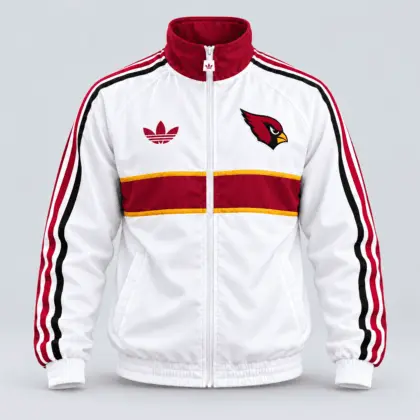 Arizona Cardinals | Premium NFL Vintage Heritage Triple Stripe Full-Zip Casual Jacket TD