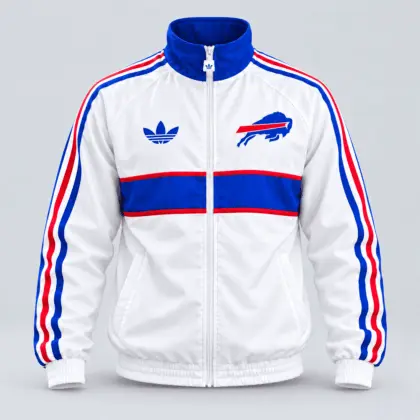Buffalo Bills | Premium NFL Vintage Heritage Triple Stripe Full-Zip Casual Jacket TD