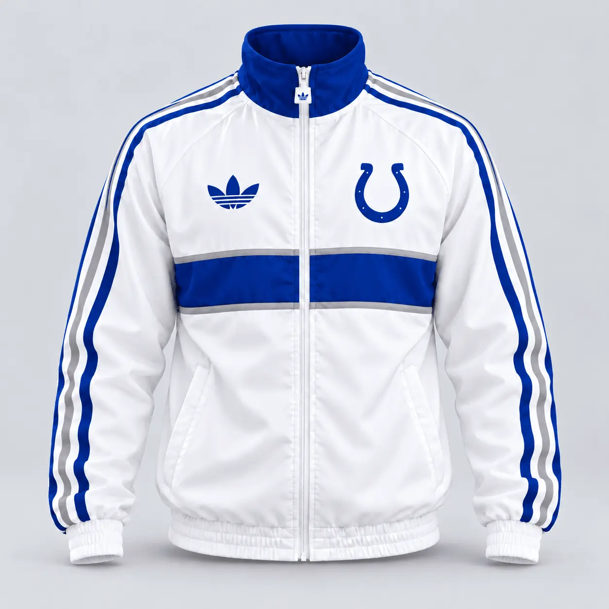 Indianapolis Colts | Premium NFL Vintage Heritage Triple Stripe Full-Zip Casual Jacket TD