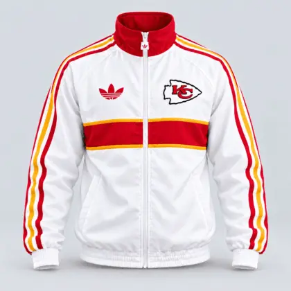 Kansas City Chiefs | Premium NFL Vintage Heritage Triple Stripe Full-Zip Casual Jacket TD
