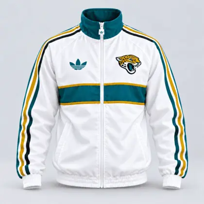 Jacksonville Jaguars | Premium NFL Vintage Heritage Triple Stripe Full-Zip Casual Jacket TD