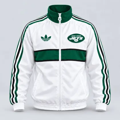 New York Jets | Premium NFL Vintage Heritage Triple Stripe Full-Zip Casual Jacket TD