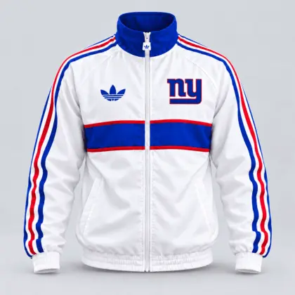 New York Giants | Premium NFL Vintage Heritage Triple Stripe Full-Zip Casual Jacket TD