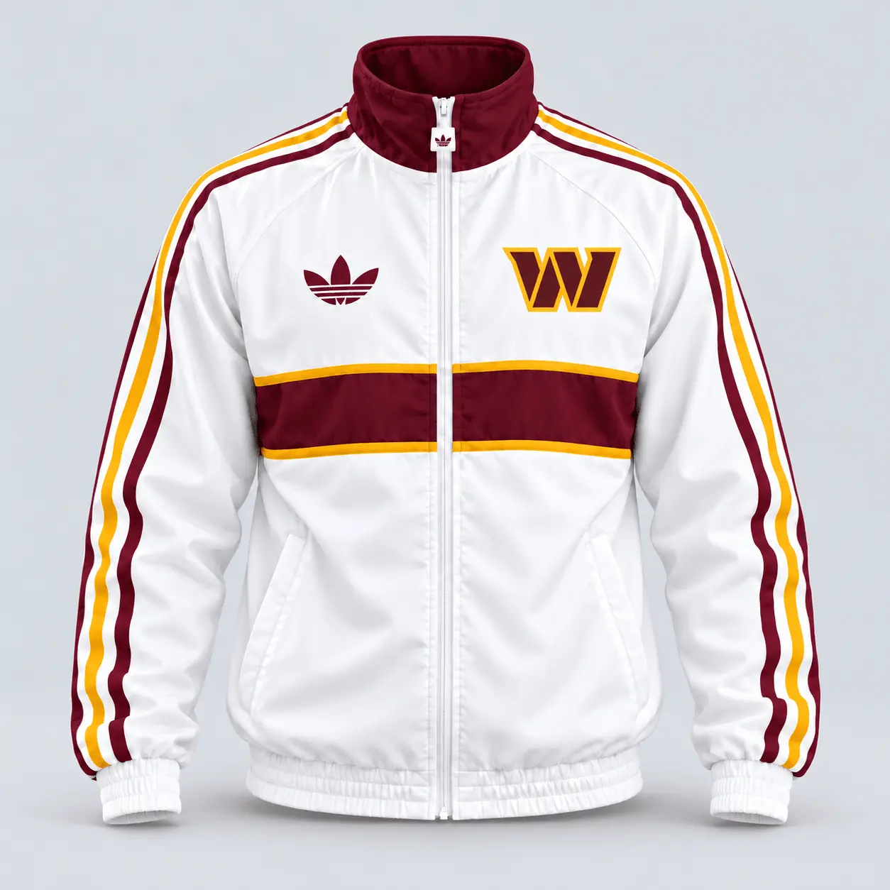 Washington Commanders | Premium NFL Vintage Heritage Triple Stripe Full-Zip Casual Jacket TD