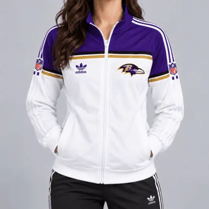 Baltimore Ravens | Premium NFL Retro Heritage Full-Zip Casual Jacket TD
