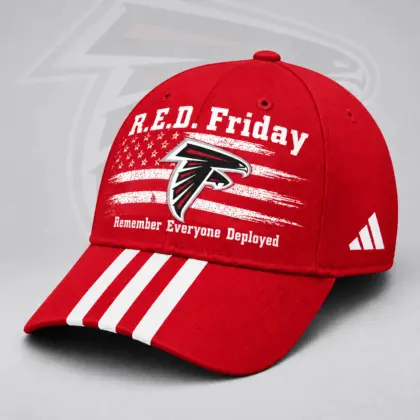 Atlanta Falcons | Premium NFL R.E.D. Friday Patriotic American Flag Remember Everyone Deployed Three Stripe Baseball Cap NDN