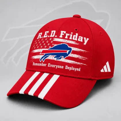 Buffalo Bills | Premium NFL R.E.D. Friday Patriotic American Flag Remember Everyone Deployed Three Stripe Baseball Cap NDN