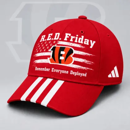 Cincinnati Bengals | Premium NFL R.E.D. Friday Patriotic American Flag Remember Everyone Deployed Three Stripe Baseball Cap NDN