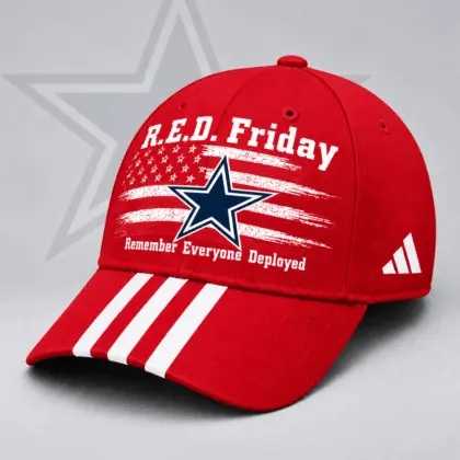 Dallas Cowboys | Premium NFL R.E.D. Friday Patriotic American Flag Remember Everyone Deployed Three Stripe Baseball Cap NDN