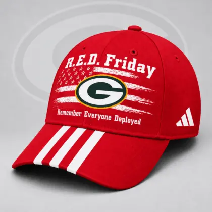 Green Bay Packers | Premium NFL R.E.D. Friday Patriotic American Flag Remember Everyone Deployed Three Stripe Baseball Cap NDN