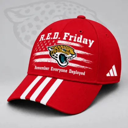 Jacksonville Jaguars | Premium NFL R.E.D. Friday Patriotic American Flag Remember Everyone Deployed Three Stripe Baseball Cap NDN