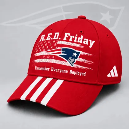 New England Patriots | Premium NFL R.E.D. Friday Patriotic American Flag Remember Everyone Deployed Three Stripe Baseball Cap NDN
