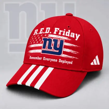 New York Giants | Premium NFL R.E.D. Friday Patriotic American Flag Remember Everyone Deployed Three Stripe Baseball Cap NDN