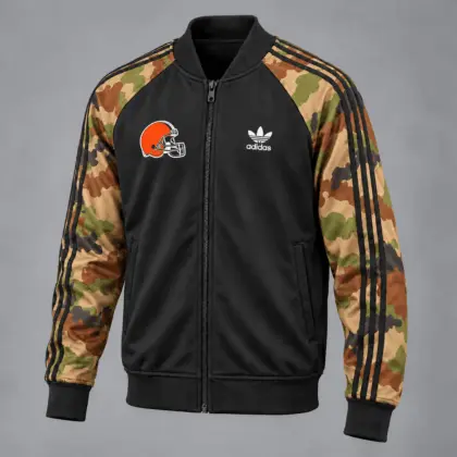 Cleveland Browns | Premium NFL Army Camo Baseball Jacket TD