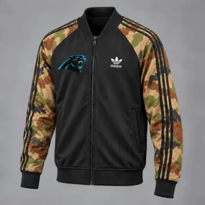 Carolina Panthers | Premium NFL Army Camo Baseball Jacket TD