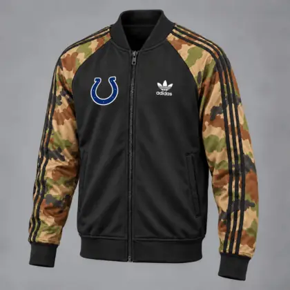 Indianapolis Colts | Premium NFL Army Camo Baseball Jacket TD