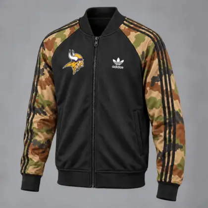 Minnesota Vikings | Premium NFL Army Camo Baseball Jacket TD