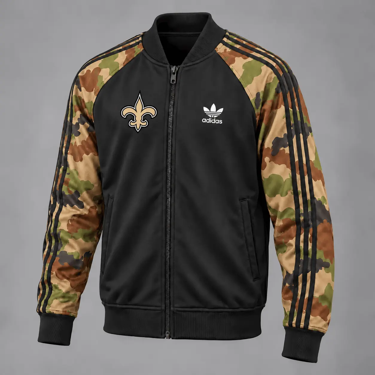 New Orleans Saints | Premium NFL Army Camo Baseball Jacket TD