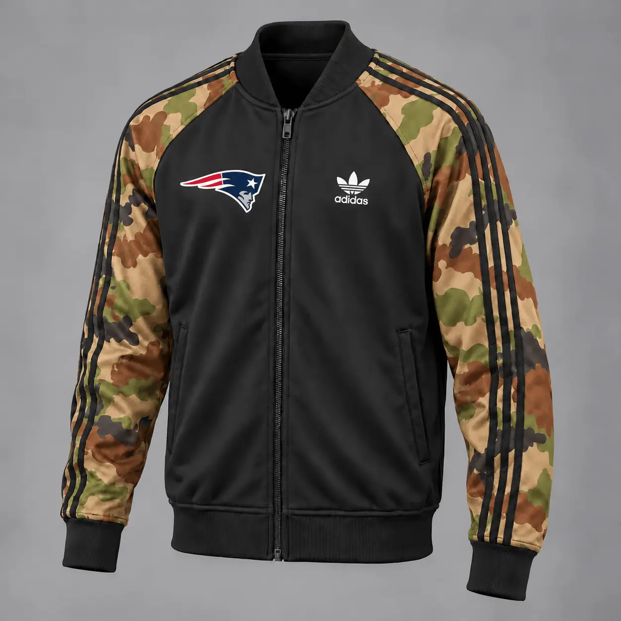 New England Patriots | Premium NFL Army Camo Baseball Jacket TD