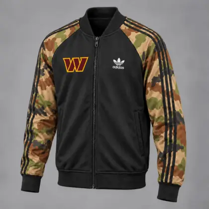 Washington Commanders | Premium NFL Army Camo Baseball Jacket TD