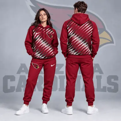 Arizona Cardinals | Premium NFL Dynamic Slash Streak Graphic Pullover Hoodie & Jogger Pants Set NDN