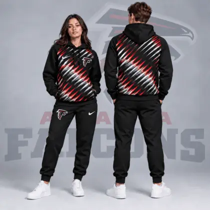 Atlanta Falcons | Premium NFL Dynamic Slash Streak Graphic Pullover Hoodie & Jogger Pants Set NDN