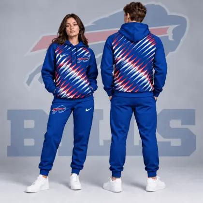 Buffalo Bills | Premium NFL Dynamic Slash Streak Graphic Pullover Hoodie & Jogger Pants Set NDN