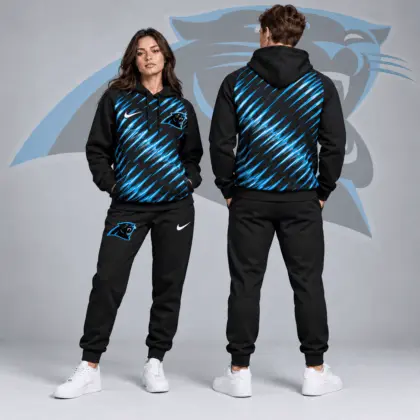 Carolina Panthers | Premium NFL Dynamic Slash Streak Graphic Pullover Hoodie & Jogger Pants Set NDN