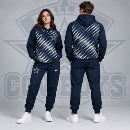 Dallas Cowboys | Premium NFL Dynamic Slash Streak Graphic Pullover Hoodie & Jogger Pants Set NDN