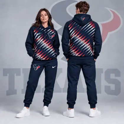 Houston Texans | Premium NFL Dynamic Slash Streak Graphic Pullover Hoodie & Jogger Pants Set NDN