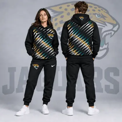 Jacksonville Jaguars | Premium NFL Dynamic Slash Streak Graphic Pullover Hoodie & Jogger Pants Set NDN