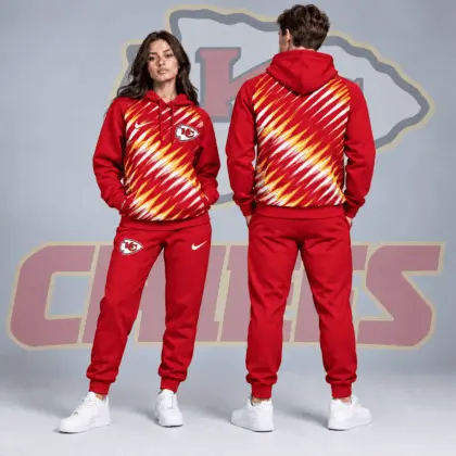 Kansas City Chiefs | Premium NFL Dynamic Slash Streak Graphic Pullover Hoodie & Jogger Pants Set NDN