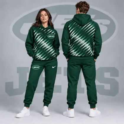 New York Jets | Premium NFL Dynamic Slash Streak Graphic Pullover Hoodie & Jogger Pants Set NDN