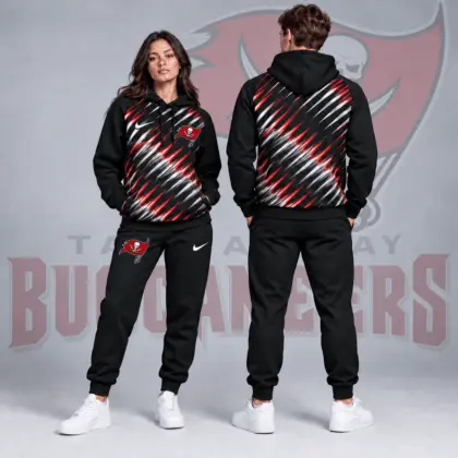 Tampa Bay Buccaneers | Premium NFL Dynamic Slash Streak Graphic Pullover Hoodie & Jogger Pants Set NDN