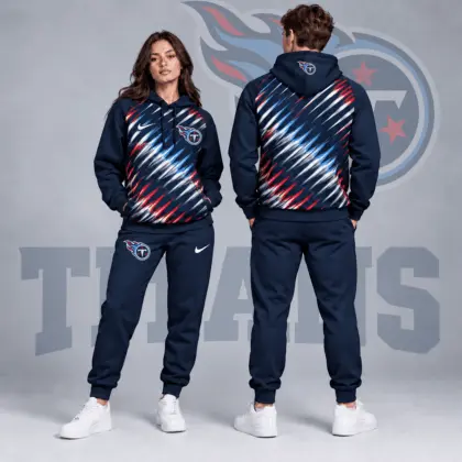 Tennessee Titans | Premium NFL Dynamic Slash Streak Graphic Pullover Hoodie & Jogger Pants Set NDN