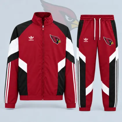 Arizona Cardinals | Premium NFL Dynamic Colorblock Full Zip Track Jacket And Jogger Pants Set NDN