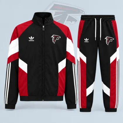 Atlanta Falcons | Premium NFL Dynamic Colorblock Full Zip Track Jacket And Jogger Pants Set NDN