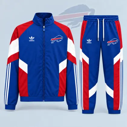 Buffalo Bills | Premium NFL Dynamic Colorblock Full Zip Track Jacket And Jogger Pants Set NDN