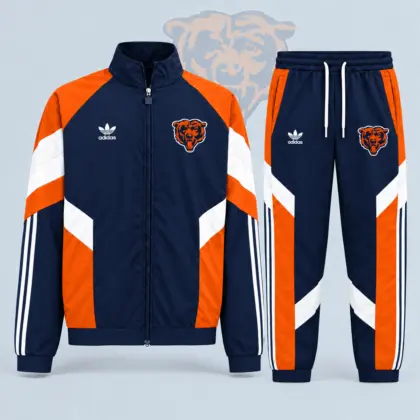 Chicago Bears | Premium NFL Dynamic Colorblock Full Zip Track Jacket And Jogger Pants Set NDN